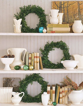 Vancouver Interior Designer Wreaths On Bookshelves Maria