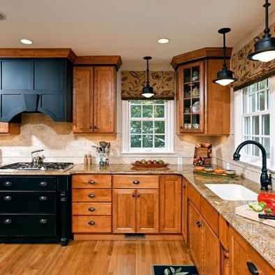 oak cabinets