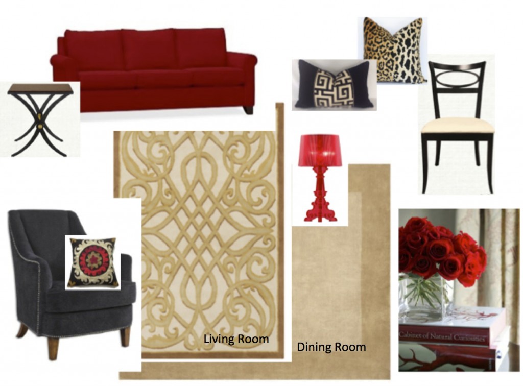 Red & Gold Concept Board