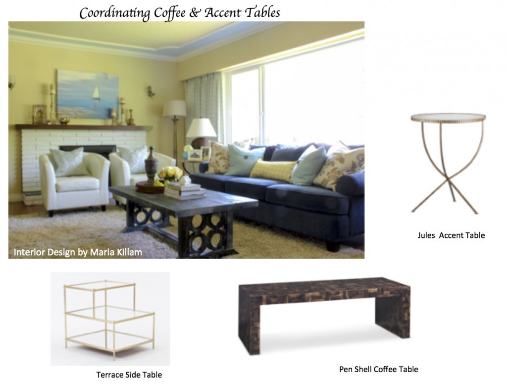 How to Coordinate Coffee & Accent Tables Like a Designer | Maria Killam