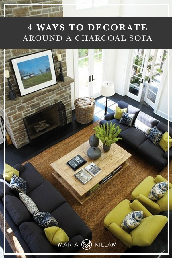 Decorate Around Your Charcoal Sofa, Dark Grey Sofa Living Room Decor