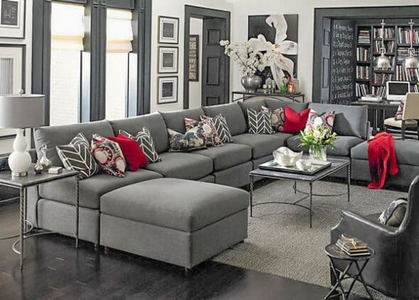 4 Ways to Decorate Around Your Charcoal Sofa - Maria Killam