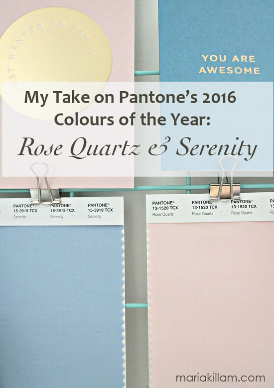 Pantone Color Institute's color of the year choice grows to 2 colors:  Serenity, Rose Quartz