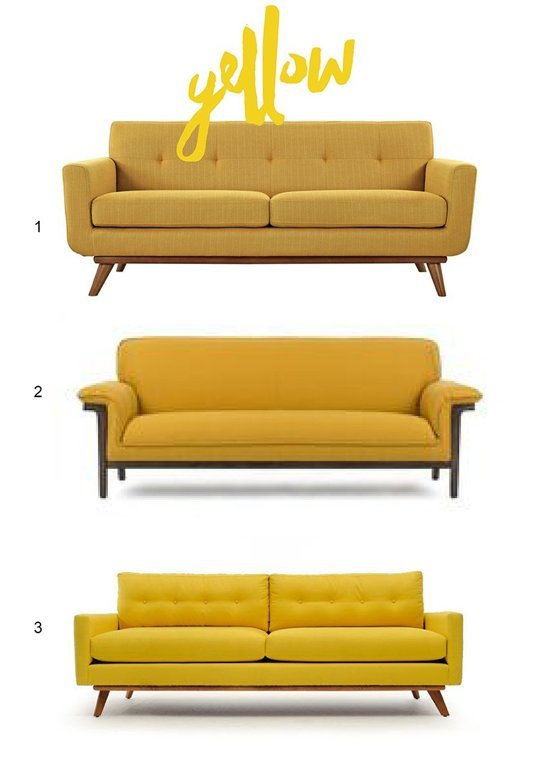 color sofa yellow
