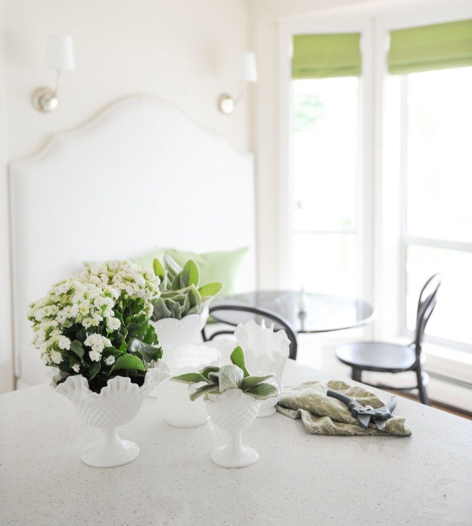 Maria Killam's White Kitchen with Sconce Lights