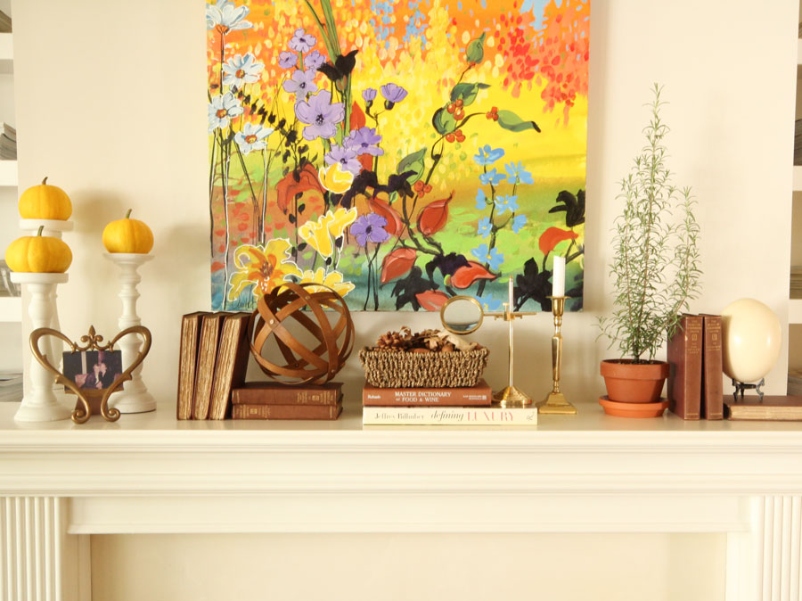 Add Some Fall to Your Living Room Using Brown (I did) | Maria Killam