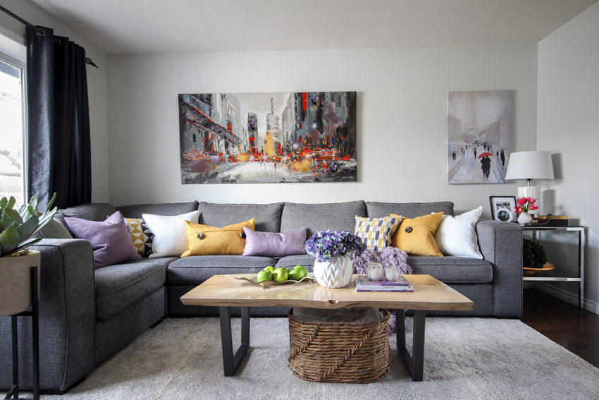 How To Bring A Charcoal Sofa Life, What Colours Look Good With Grey Sofa
