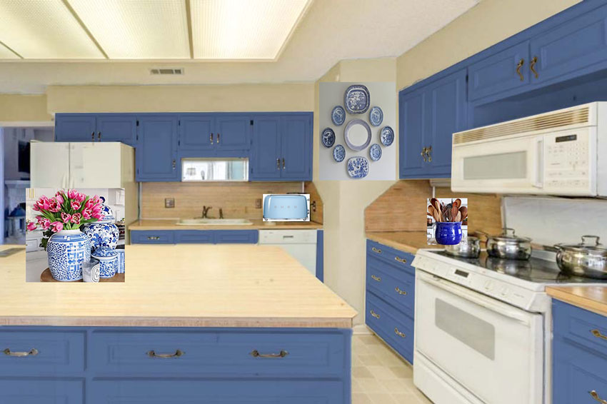 indigo blue kitchen cabinets