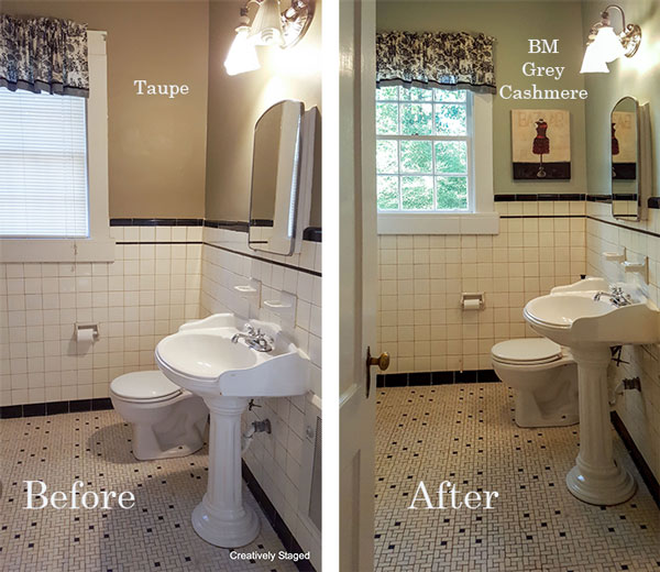 before and after bathroom tile