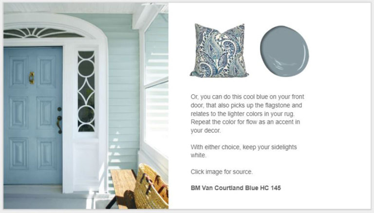 An eDesign Front Door Colour Consultation; Before and After - Maria Killam