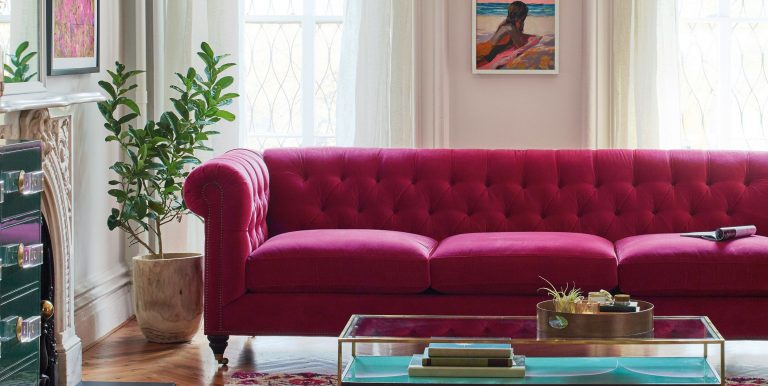 magenta sofa anthro - Maria Killam | Classic and Timeless Colour