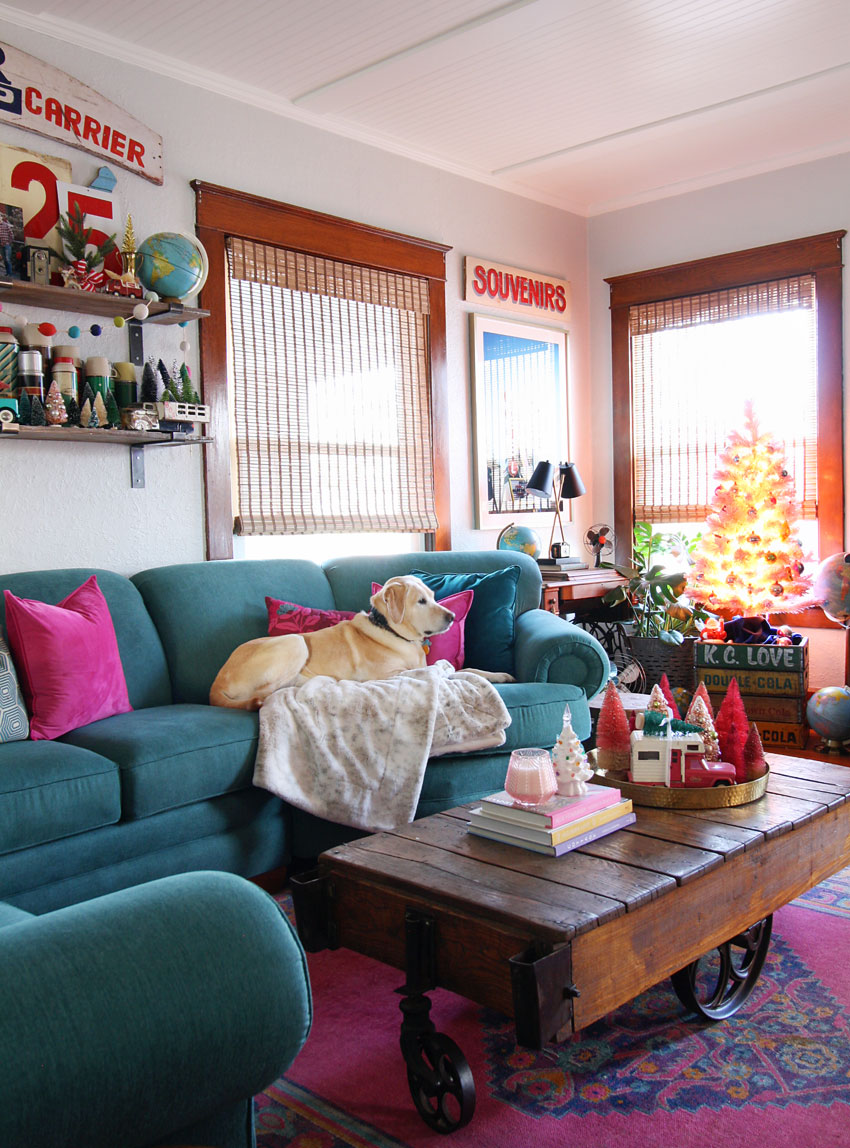 Colourful Christmas Living Room