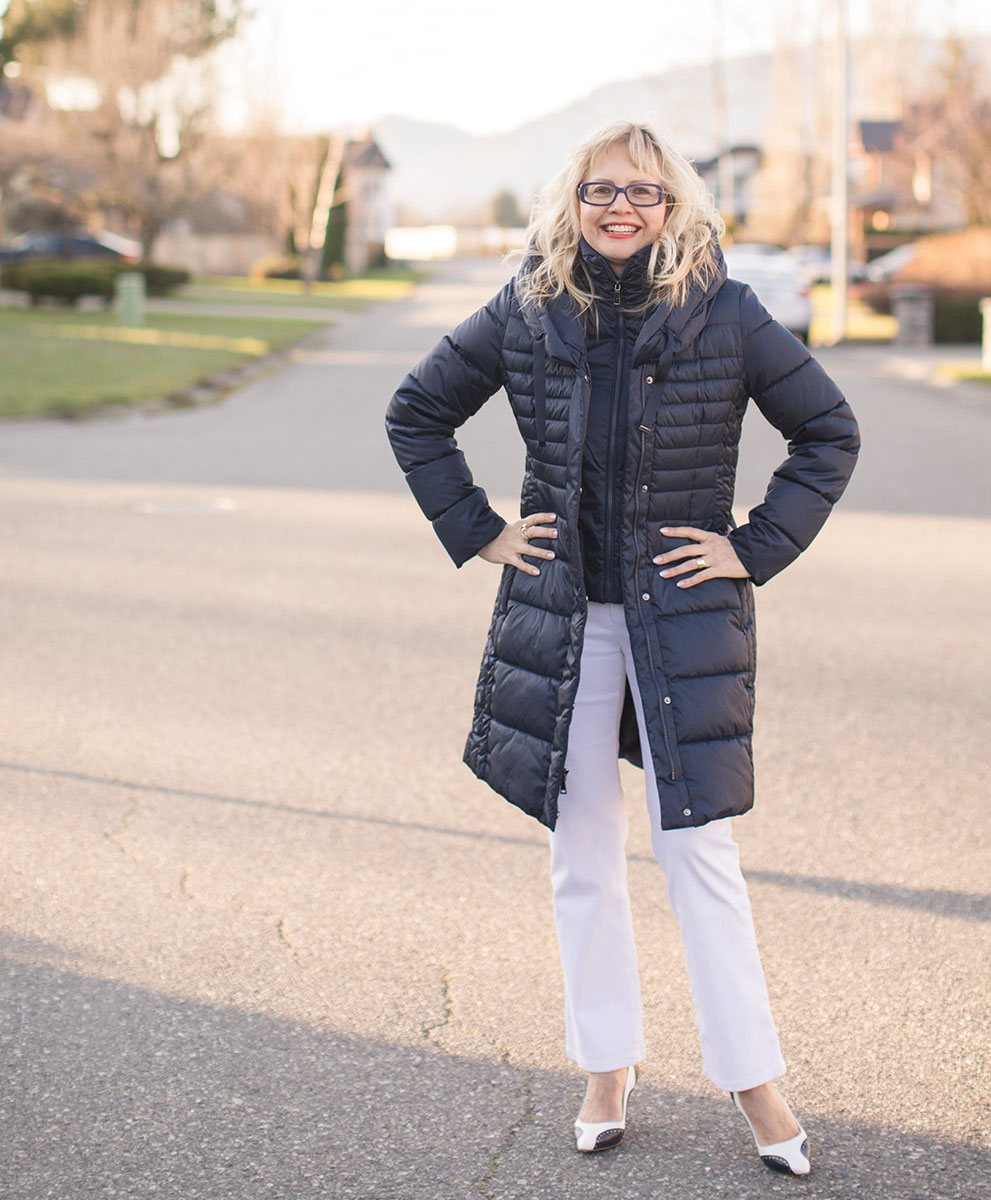 flattering puffer coat