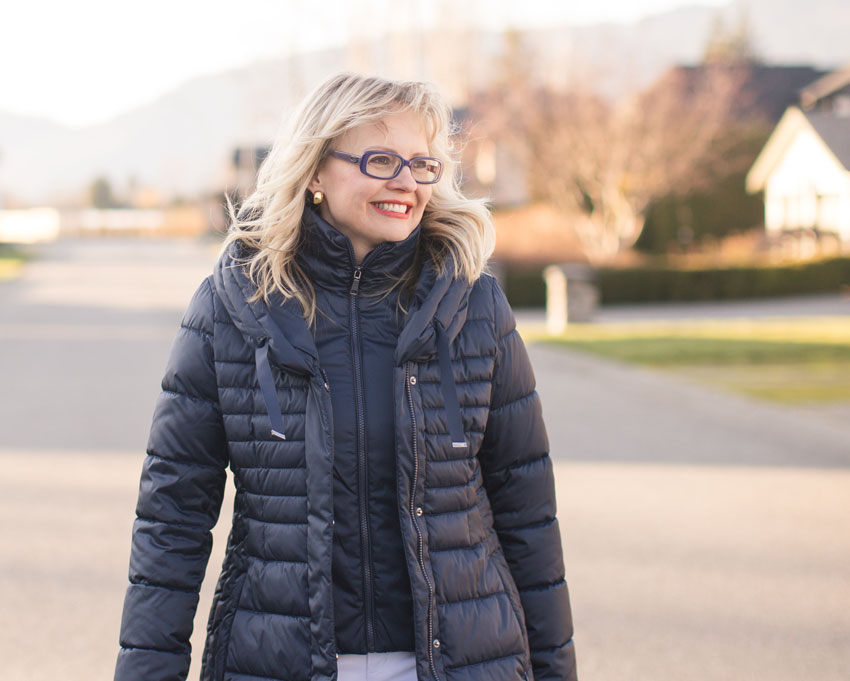 flattering puffer coat