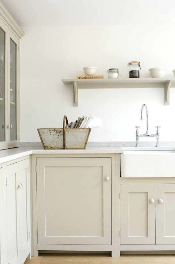 Greige And Marble Kitchen 