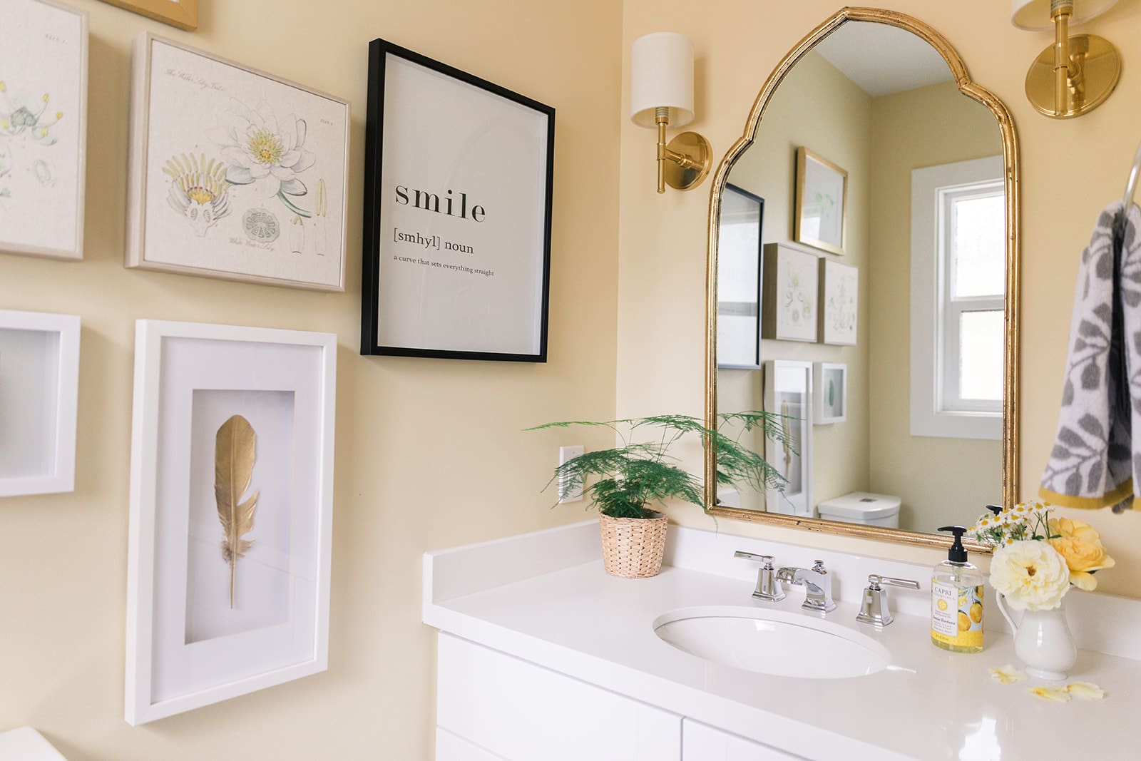 Kelly's Happy Yellow Powder Room: Before & After - Best Yellow Paint
