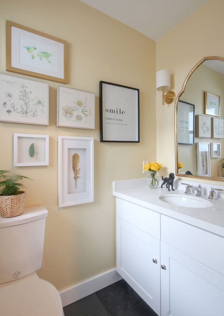 Kelly's Happy Yellow Powder Room: Before & After - Best Yellow Paint