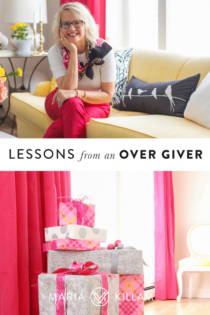 Lessons from an over giver