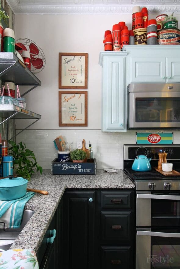 Kristy's Vintage Kitchen Refresh: Before and After - Before and After