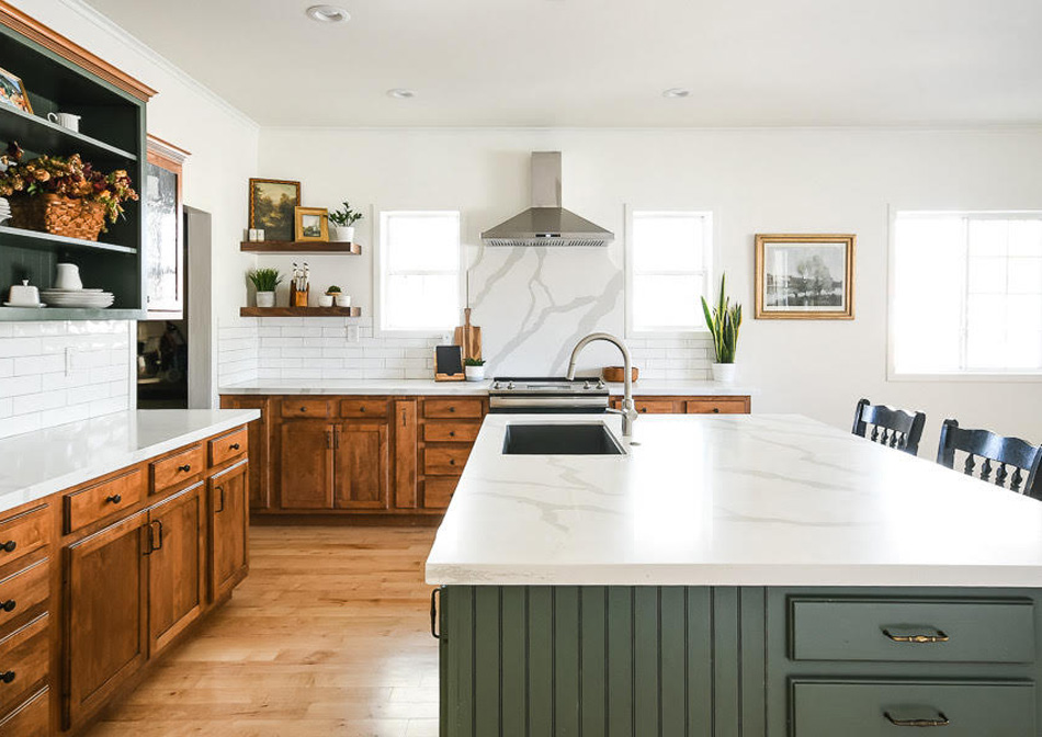 Green Cabinets After