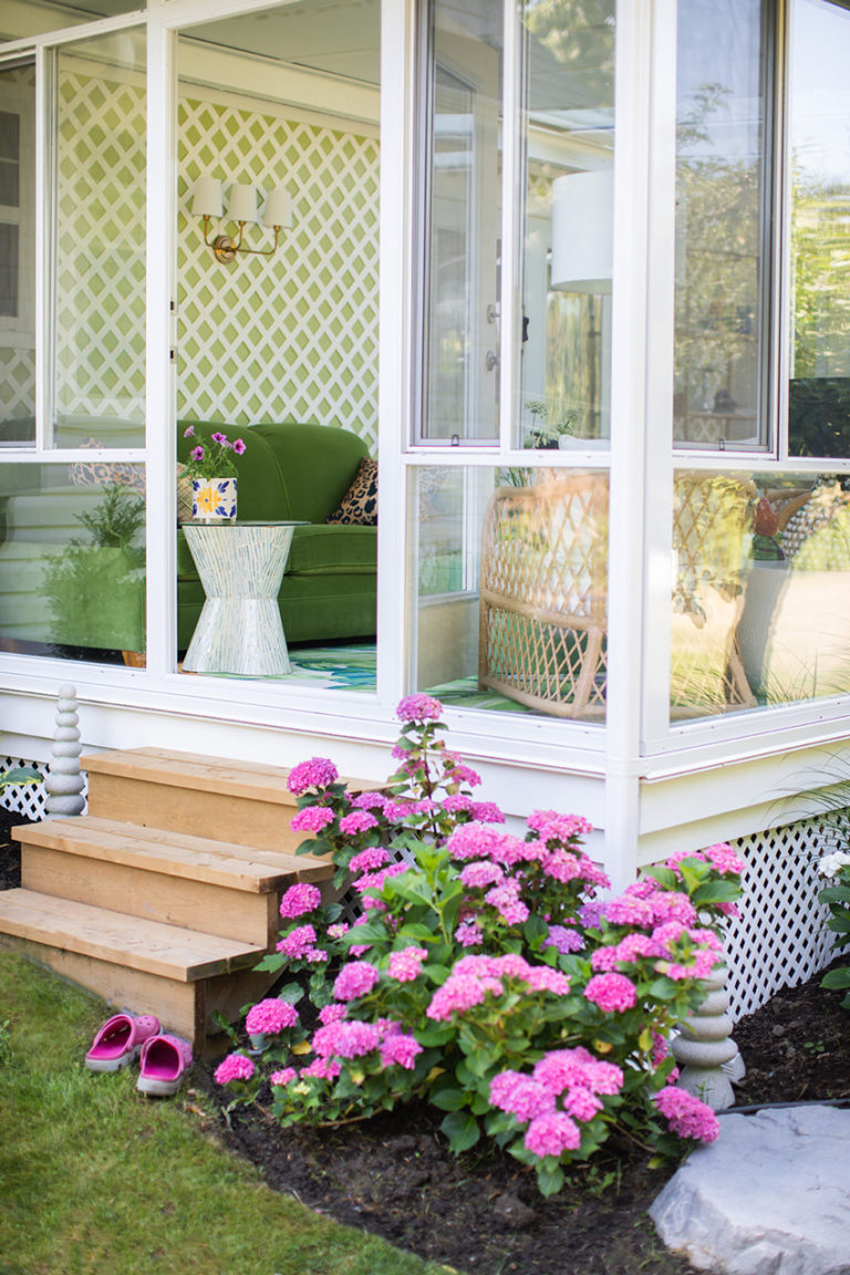 My Mom's Beautiful Sunroom Reveal; Before & After - Before and After