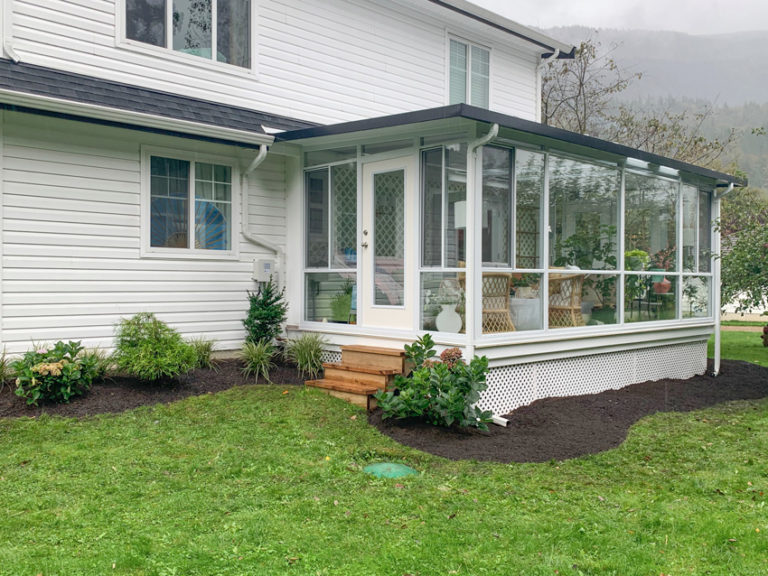 My Mom's Beautiful Sunroom Reveal; Before & After - Before and After