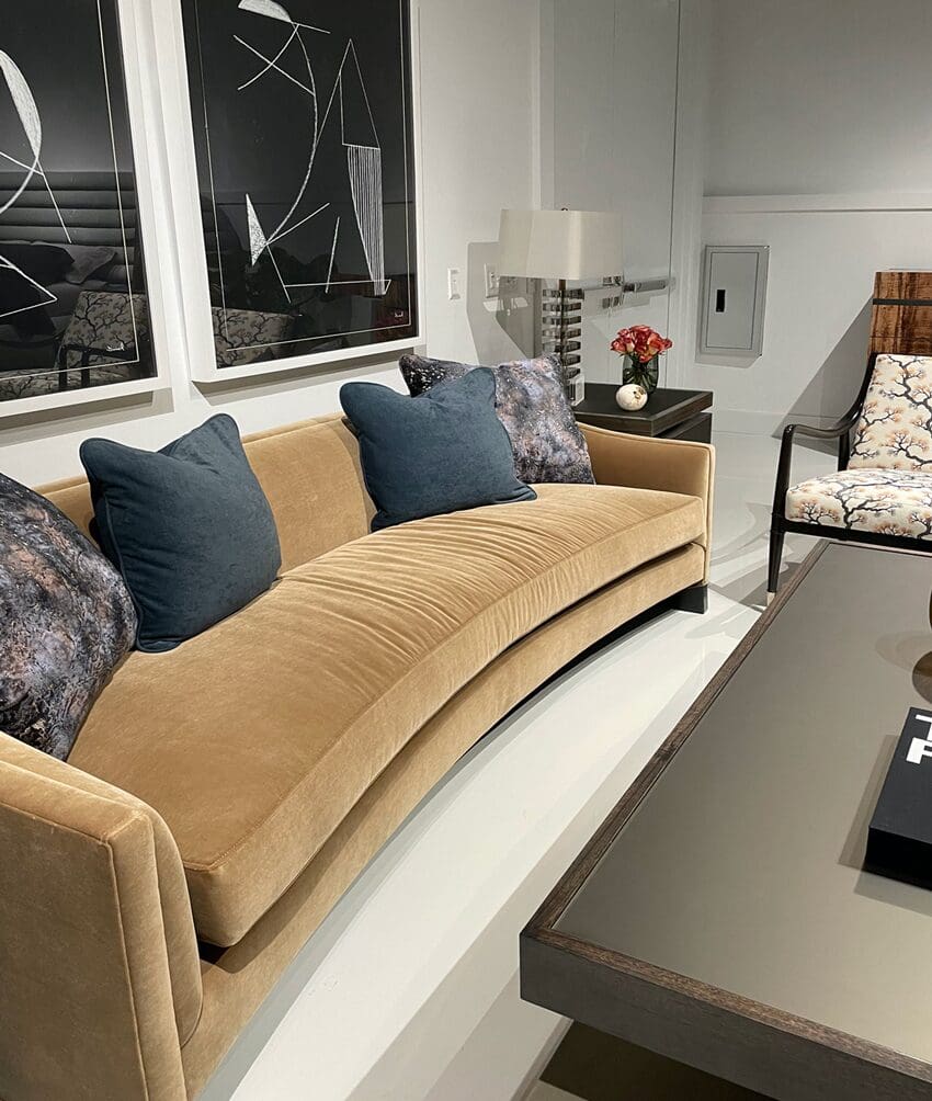 caramel cognac sofa velvet