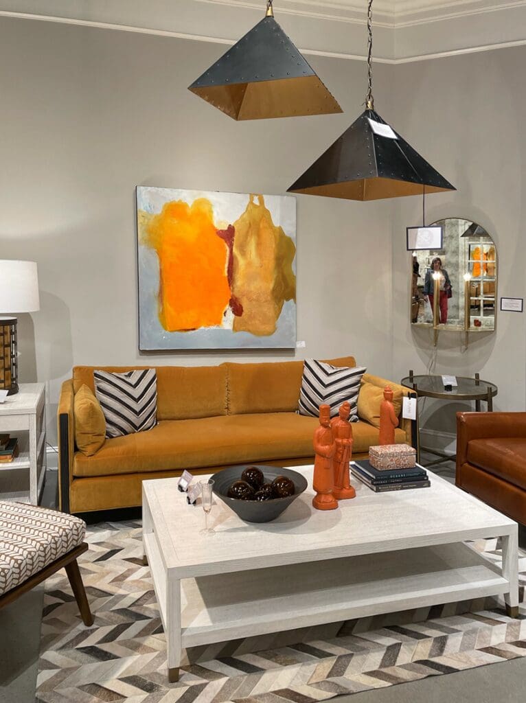 cognac orange home decor