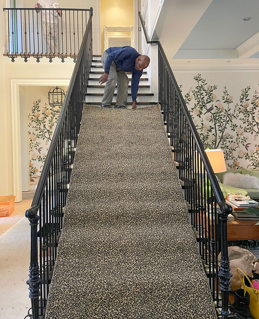 New Leopard Print Runner A Good Choice For My Staircase Accent Colour