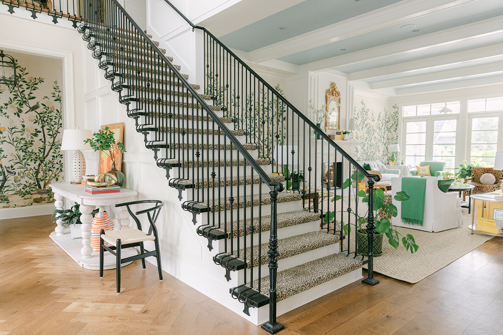 herringbone wood floor