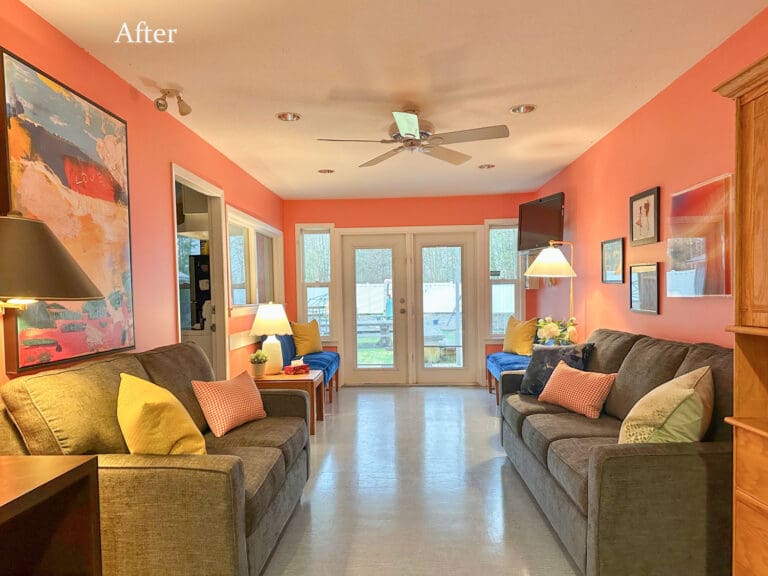 From Grey Walls to Happy Colour; before and after - Colour Rescue