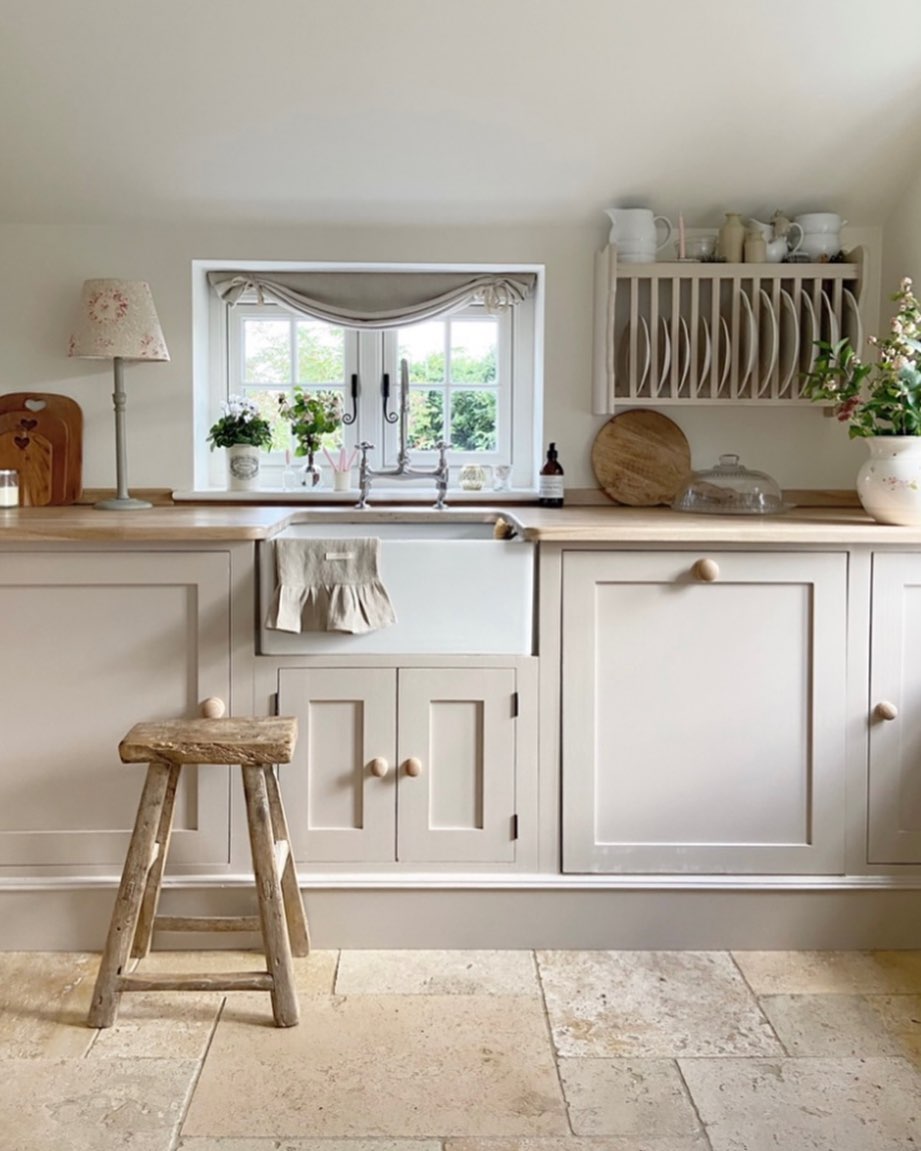taupe country kitchen