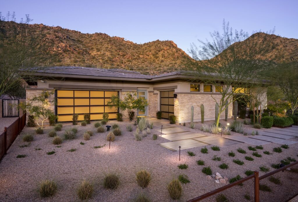 exterior uplighting xeriscape