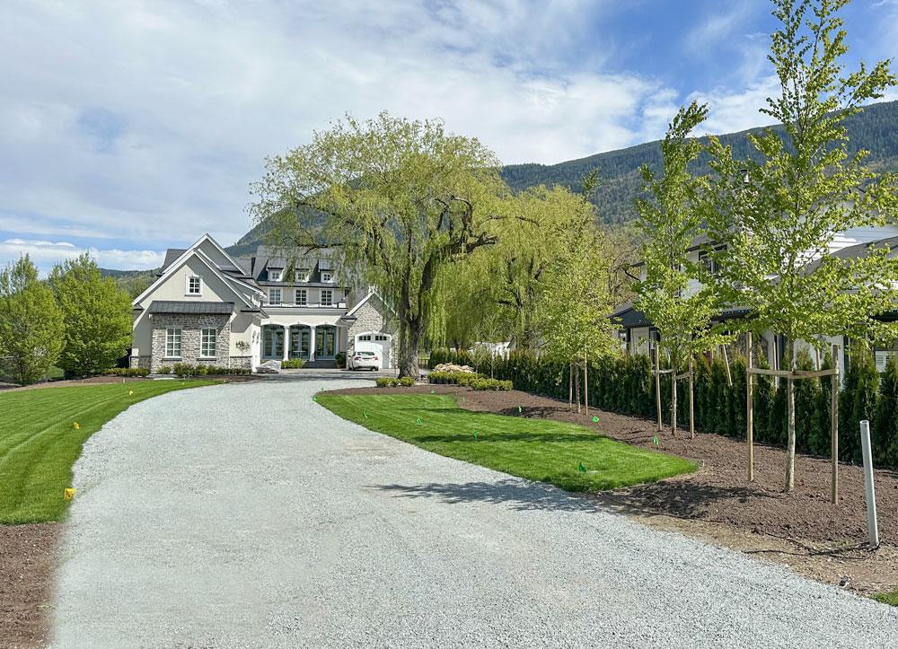 new driveway French Country exterior