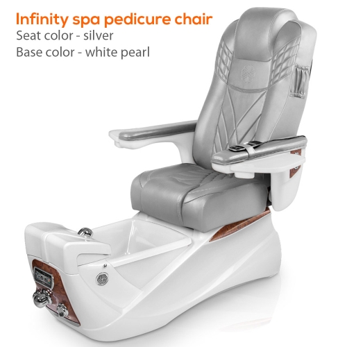 Nail salon chair silver