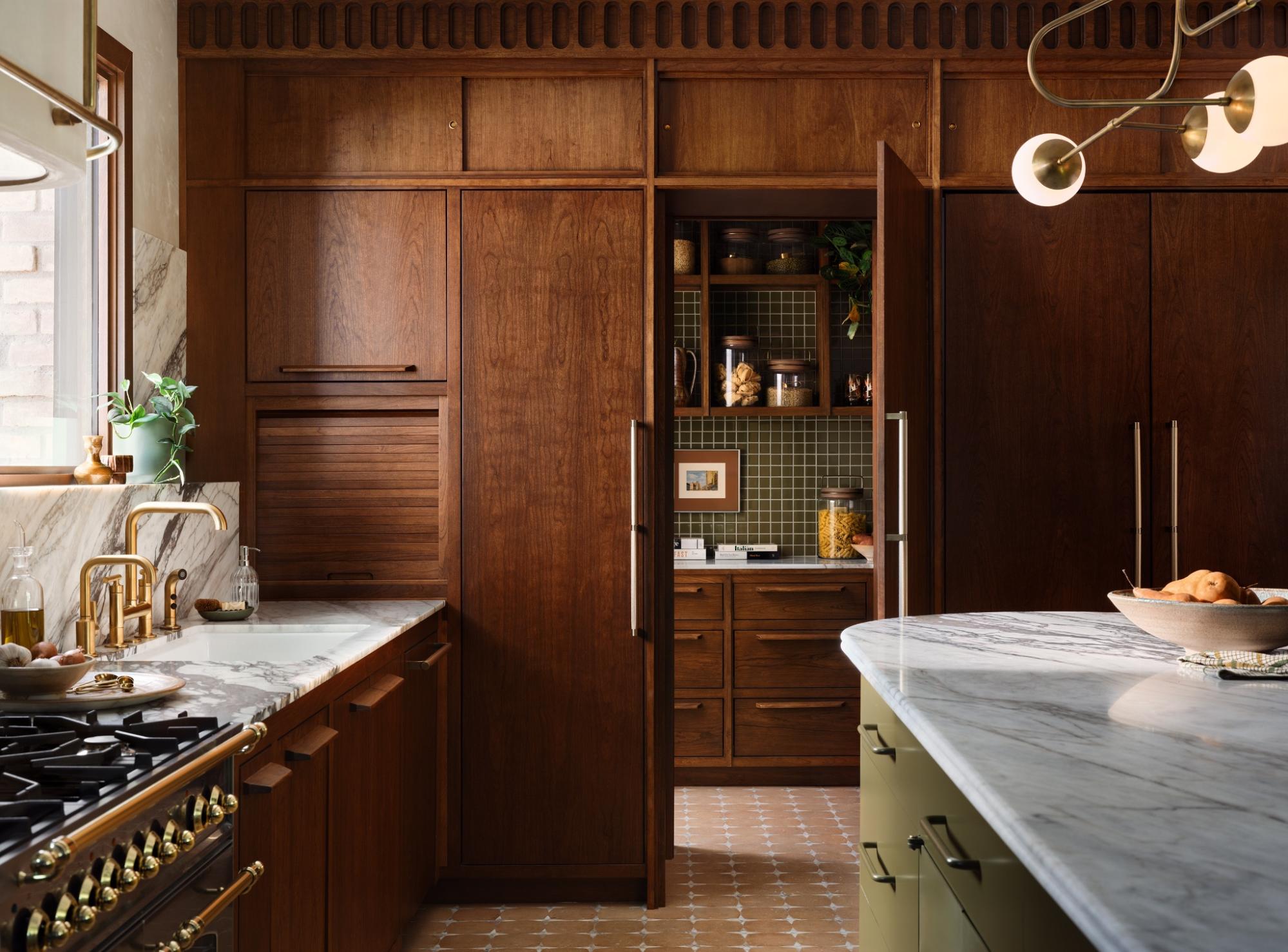 Joanna Gaines lake house kitchen walnut kitchen