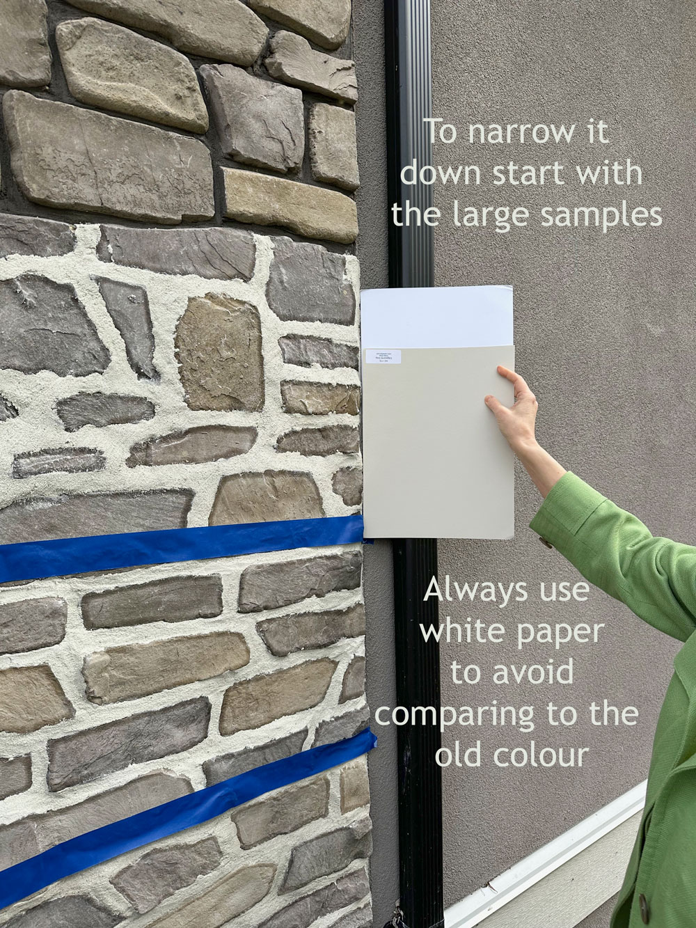 testing exterior colours