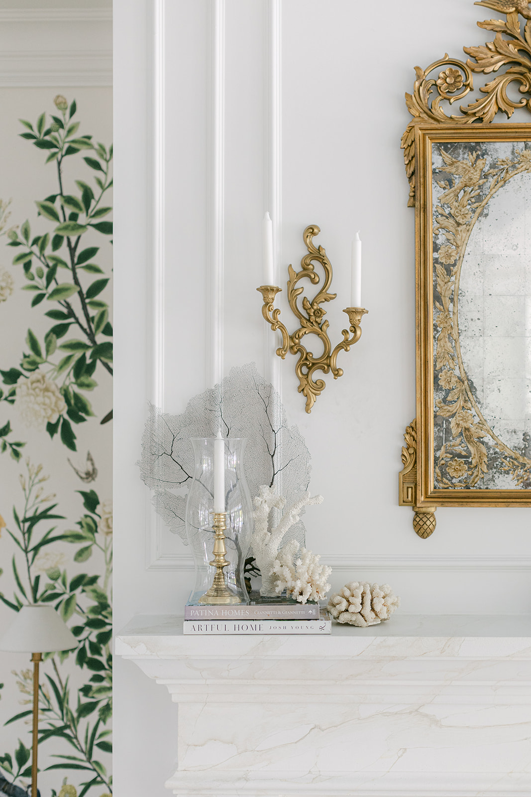 Fireplace mantel decor