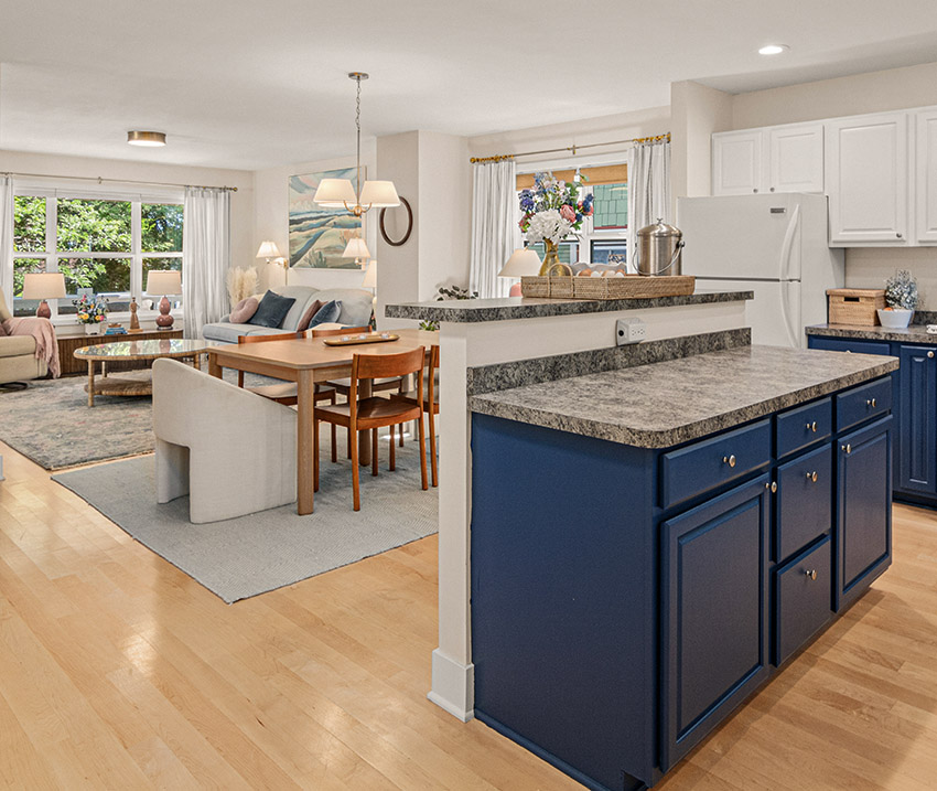 SW Indigo Batik kitchen cabinets