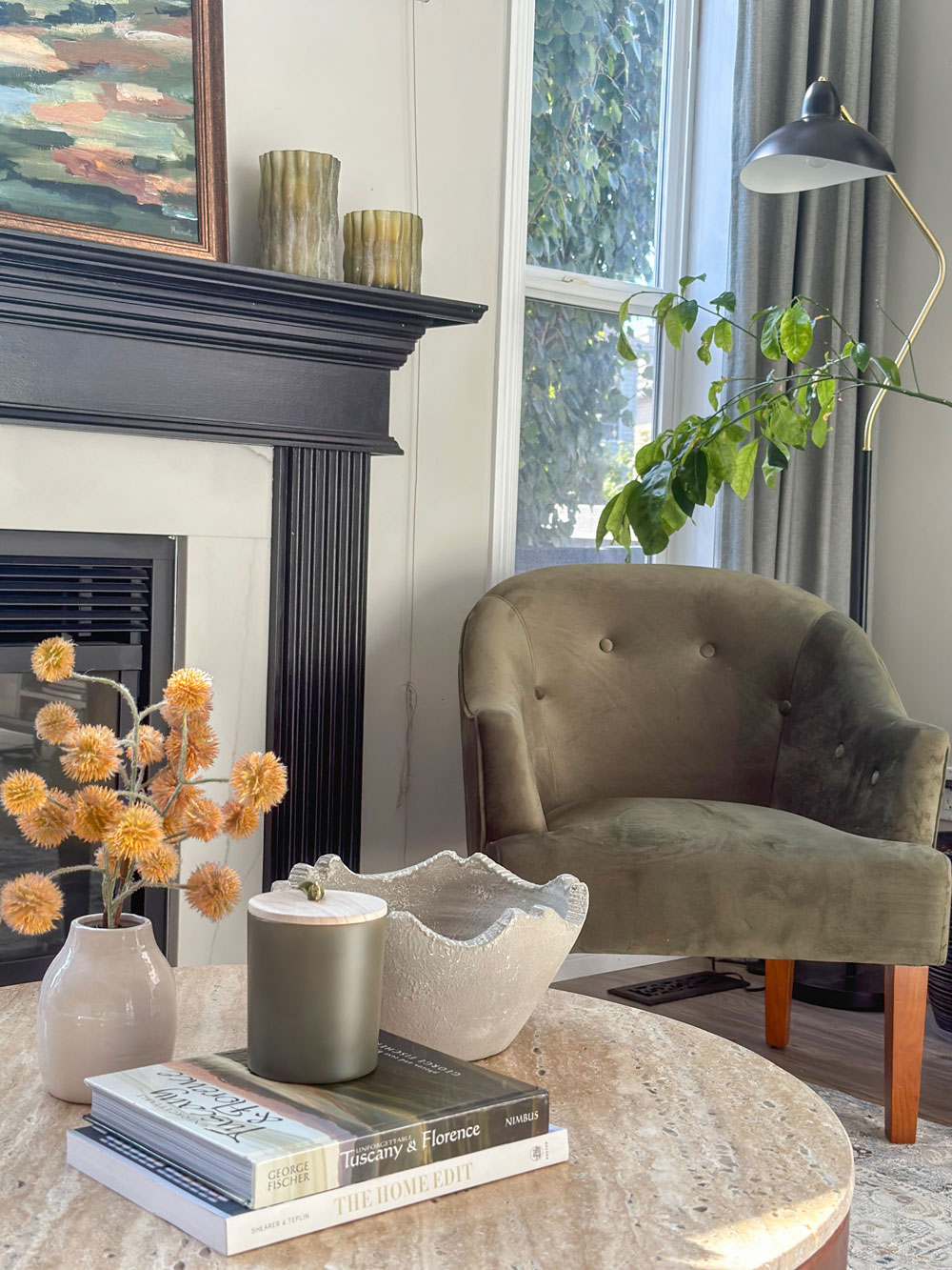 Accent chair vignette