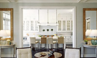 White cabinets light grey wall