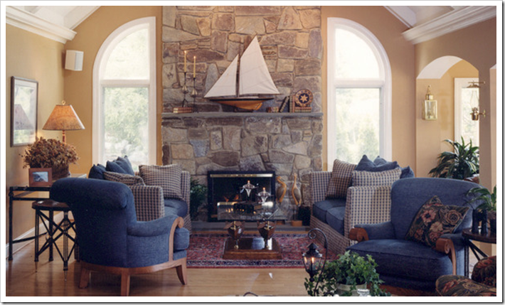 Colour Around A Stone Fireplace